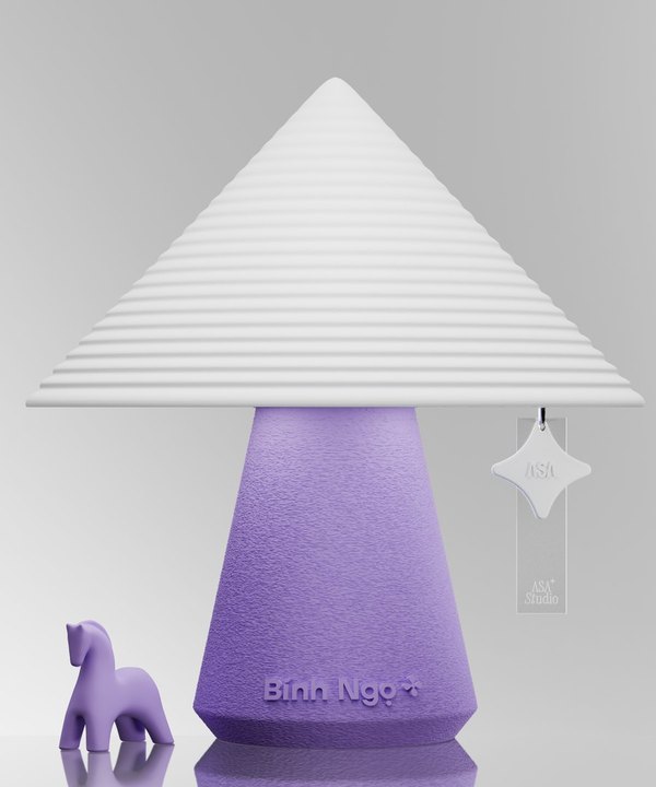 NOLA lamp in lavender with a matching lavender horse charm