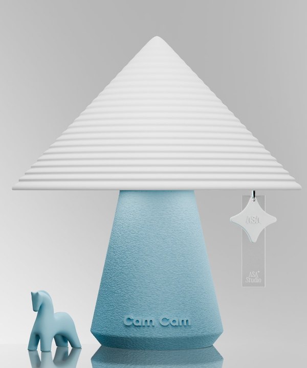 NOLA lamp in mint with a matching mint horse charm